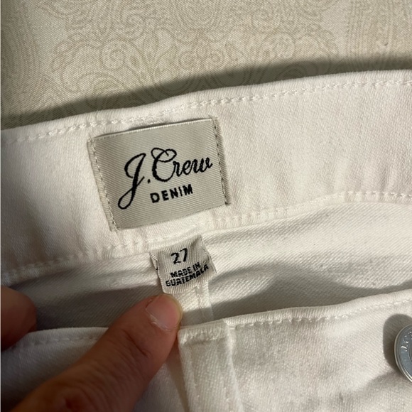 J.Crew white toothpick jeans 10” high rise 27– raw hem. NWOT - Picture 2 of 3